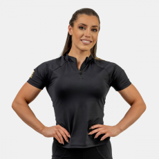 NEBBIA Intense Ultimate női póló Black/Gold S