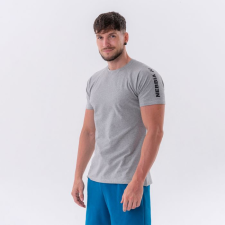 NEBBIA Men‘s T-shirt Sporty Fit Essentials Light Grey férfi edzőruha