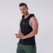 NEBBIA Men‘s Tank Top Hoodie Black férfi edzőruha