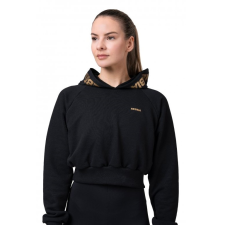 NEBBIA Női crop kapucnis felső Nebbia Golden Crop 824 fekete XS női edzőruha