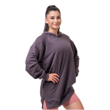 NEBBIA Női, hosszú, kapucnis melegítőfelső Nebbia Everyday Hero 580 Marron XS női edzőruha