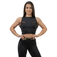 NEBBIA Női kompressziós crop top Nebbia INTENSE Mesh 842 fekete M női edzőruha