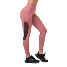 NEBBIA Női leggings magas derékkal Nebbia Mesh 573 Old Rose L