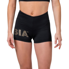 NEBBIA Női short Nebbia Gold Print 828 fekete XS kerékpáros nadrág
