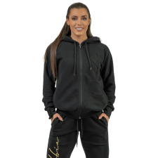NEBBIA Női sportos melegítőfelső kapucnival Nebbia INTENSE Signature 845 fekete L női edzőruha
