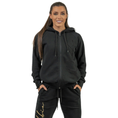 NEBBIA Női sportos melegítőfelső kapucnival Nebbia INTENSE Signature 845 fekete M