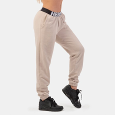 NEBBIA Sweatpants Iconic Mid-Waist Cream - NEBBIA