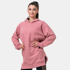 NEBBIA Women‘s Hoodie Everyday Hero Long Old Rose - NEBBIA