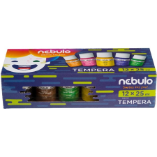 Nebulo 25ml-es 12 színű tégelyes tempera készlet ntf-25-12 tempera