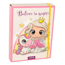Nebulo : Füzetbox A/5-ös méretben királylány és unikornis mintával füzetbox