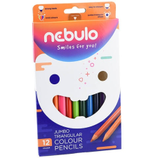Nebulo : Jumbo háromszög alakú színes ceruza készlet 12 db-os szett színes ceruza