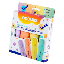 NEBULÓ Pasztell szövegkiemelő készlet - 4 darabos filctoll, marker