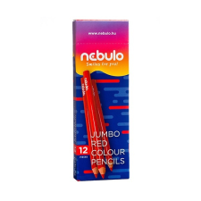 Nebulo Színes ceruza, háromszögletű, jumbo, NEBULO, piros színes ceruza