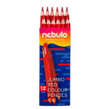 Nebulo Színes ceruza, jumbo háromszög, NEBULO piros színes ceruza