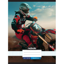 Nebulo : Tűzött kockás motocross mintás füzet 87-32 A/4 füzet