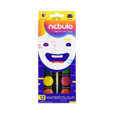 Nebuló Vízfesték Nebuló 23 mm 12 db-os klt. ecsettel ecset, festék