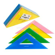 Nebulo Vonalzó, 15 cm-es, 45°-os, vegyes színek, Nebulo (NEBULO_61053) vonalzó