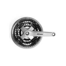 Neco négyszög-tengelyes trekking hajtómű, 28-38-48T 170mm, acél, szürke kerékpár hajtómű