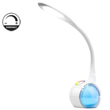 Nedes Emily asztali LED lámpa (7W/250Lumen) fehér, dimmelhető, RGB fényeffekt világítás