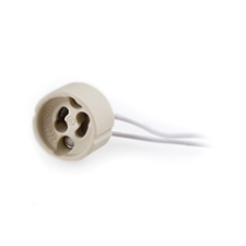 Nedes GU10 kerámia foglalat 230V - beépíthető (csak GU10!) 15cm kábellel kábel és adapter
