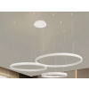 Nedes LED design mennyezeti lámpa 125W, 8200 lm, 3000K-6500K, IP20, fehér, Ø400+600+800 - J4384/W