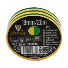 Nedes Szigetelőszalag 19 mm / 20 m zöld/sárga PVC - TP1920/YG villanyszerelés