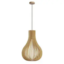 Nedes Tömör fa függeszték (E27) barna, 45 cm világítás