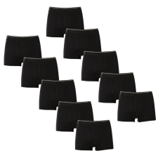 Nedeto 10PACK (8+2 zdarma) pánské boxerky Nedeto basic černé (10NFC1) 4XL férfi alsó