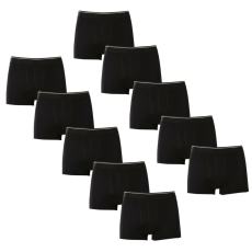 Nedeto 10PACK (8+2 zdarma) pánské boxerky Nedeto basic černé (10NFC1) M