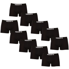 Nedeto 10PACK Férfi boxeralsó Nedeto fekete (10NB001b) XXL férfi alsó
