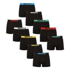 Nedeto 10PACK férfi boxeralsók Nedeto fekete (10NBC1) XL férfi alsó