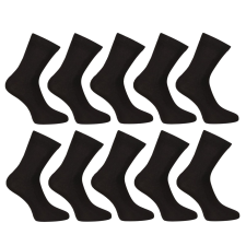 Nedeto 10PACK zokni Nedeto bokazokni bambusz fekete (10PBK01) XL férfi zokni