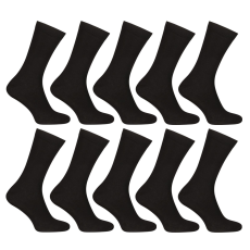 Nedeto 10PACK zokni Nedeto magas bambusz fekete (10PBV01) S