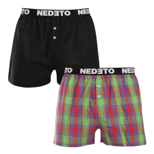 Nedeto 2PACK férfi bő szárú boxeralsók Nedeto többszínű (2NTC003) L férfi alsó
