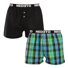 Nedeto 2PACK férfi bő szárú boxeralsók Nedeto többszínű (2NTC004) L