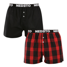 Nedeto 2PACK férfi bő szárú boxeralsók Nedeto többszínű (2NTC005) 3XL férfi alsó