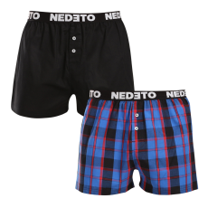 Nedeto 2PACK férfi bő szárú boxeralsók Nedeto többszínű (2NTC006) M