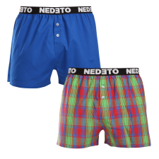 Nedeto 2PACK férfi bő szárú boxeralsók Nedeto többszínű (2NTC008) L férfi alsó
