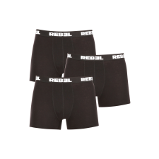 Nedeto 3PACK Férfi boxeralsó Nedeto Rebel black (3NBR001) M férfi alsó