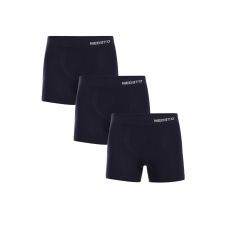 Nedeto 3PACK Férfi boxeralsó Nedeto varrat nélküli bambusz kék (3NDTB002S) M férfi alsó