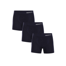 Nedeto 3PACK Férfi boxeralsó Nedeto varrat nélküli bambusz kék (3NDTB002S) XL férfi alsó