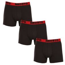 Nedeto 3PACK férfi boxeralsók Nedeto fekete (3NBC4) 3XL férfi alsó