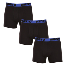 Nedeto 3PACK férfi boxeralsók Nedeto fekete (3NBC6) XL férfi alsó
