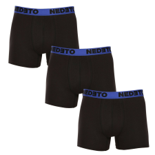 Nedeto 3PACK férfi boxeralsók Nedeto fekete (3NBC6) XXL férfi alsó
