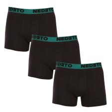 Nedeto 3PACK férfi boxeralsók Nedeto fekete (3NBC8) L férfi alsó