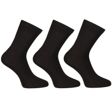 Nedeto 3PACK zokni Nedeto bokazokni bambusz fekete (3PBK01) L