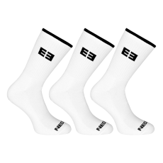 Nedeto 3PACK zokni Nedeto sport magas fehér (3NOB3) S