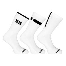 Nedeto 3PACK zokni Nedeto sport magas fehér (3NOB4) S férfi zokni
