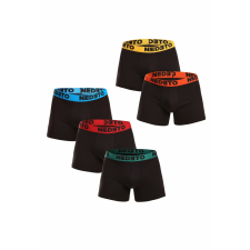 Nedeto 5PACK Férfi boxeralsó Nedeto fekete (5NB002b) M férfi alsó