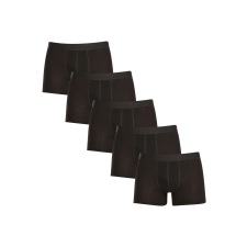 Nedeto 5PACK férfi boxeralsó Nedeto nagyméretű fekete (5NBX001) 7XL férfi alsó